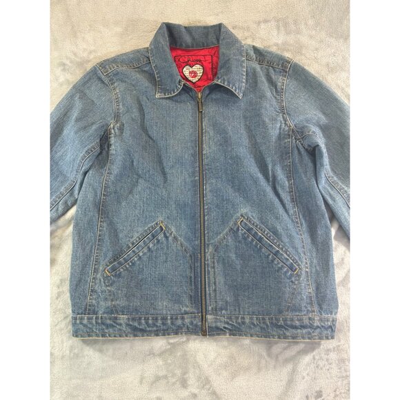 Chico's Jean Jacket Women's 1 US small Anniversary Collection Parrot Beaded - Picture 7 of 14